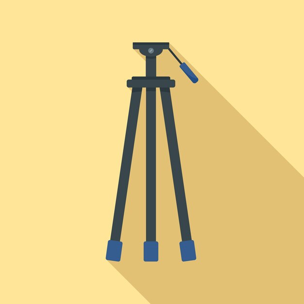 camera tripod icon flat illustration of camera tripod vector icon for web design