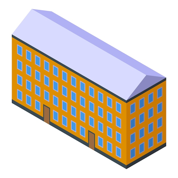 Campus apartment icon Isometric of Campus apartment vector icon for web design isolated on white background