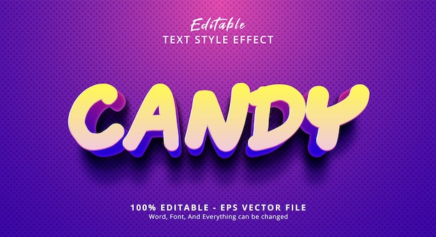 candy editable text effect