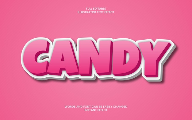 candy text effect