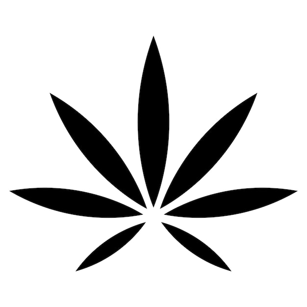 Cannabis leaf vector icon design Medical flat icon