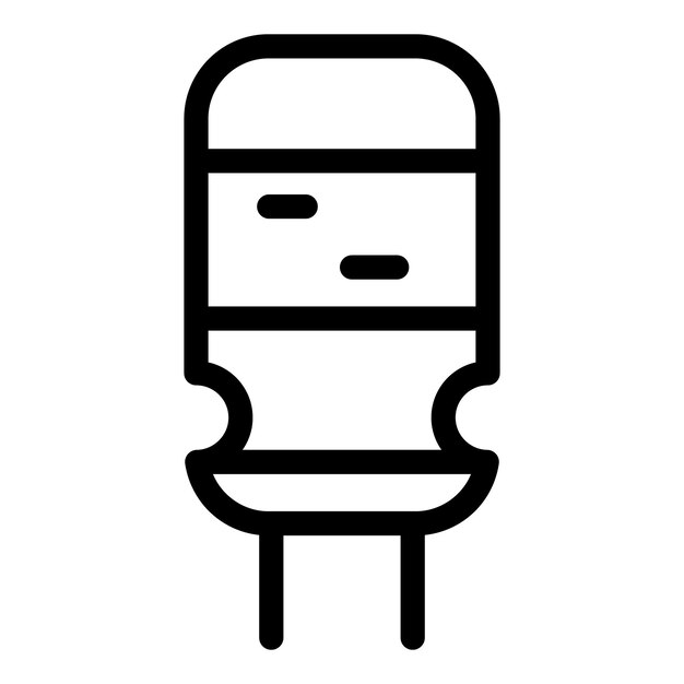 capacitor chip icon outline capacitor chip vector icon for web design isolated on white background