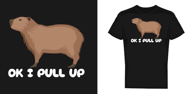 Capybara animal Lover vector t shirt design