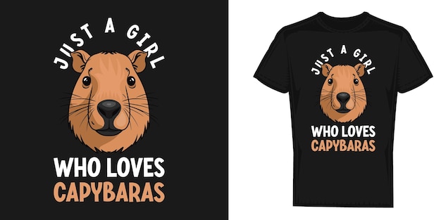 Capybara animal Lover vector tshirt design