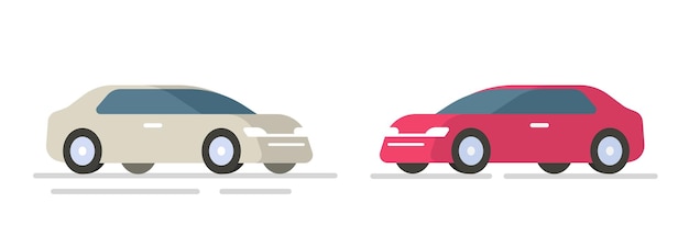 Car icon vehicle isolated graphic flat cute simple illustration set auto automobile transport