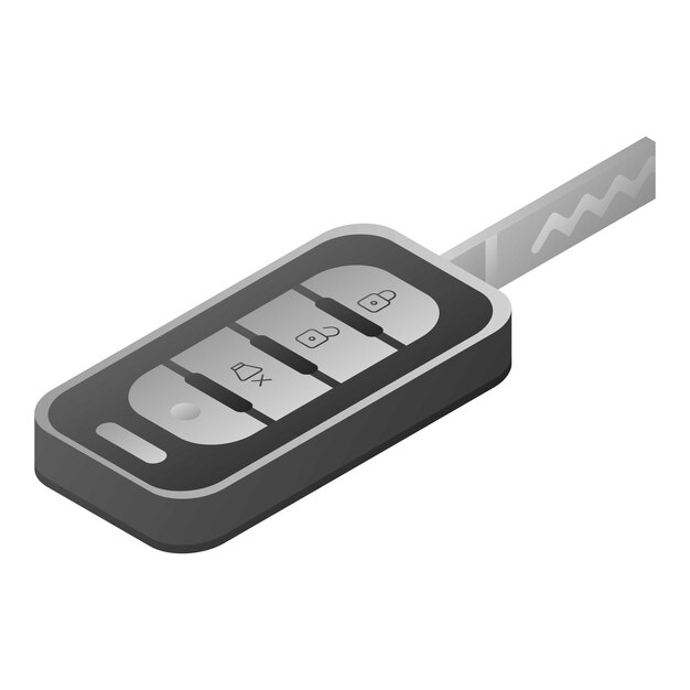 Car remote key icon Isometric of car remote key vector icon for web design isolated on white background