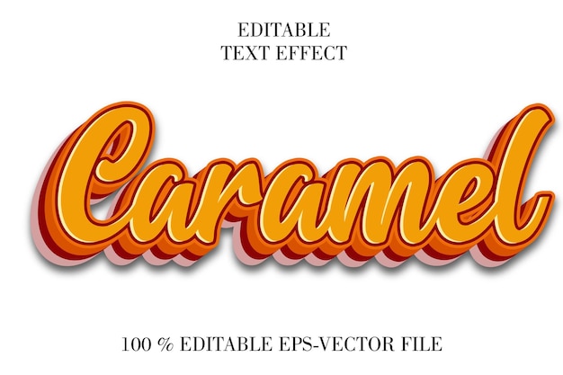 Caramel Editable 3D Emboss Style