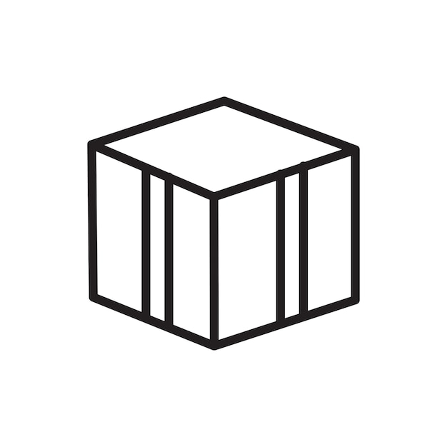 cardboard box icon vector template logo trendy collection flat design
