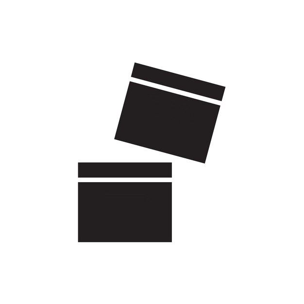 cardboard box icon vector template logo trendy collection flat design