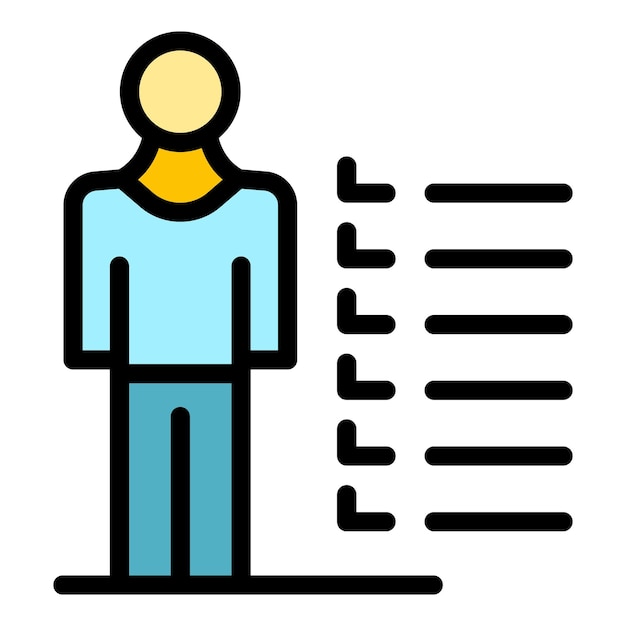 Career levels icon Outline career levels vector icon color flat isolated