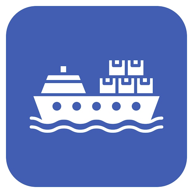 Cargo Barge icon vector image Can be used for Shipping