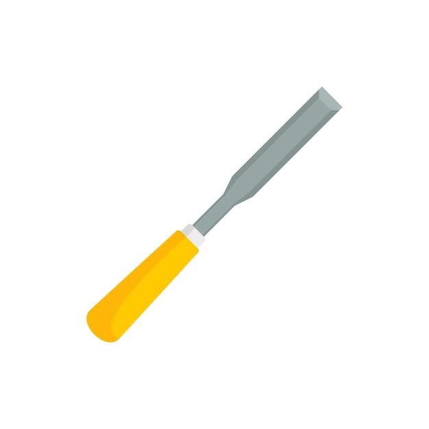 carpenter chisel icon flat illustration of carpenter chisel vector icon isolated on white background
