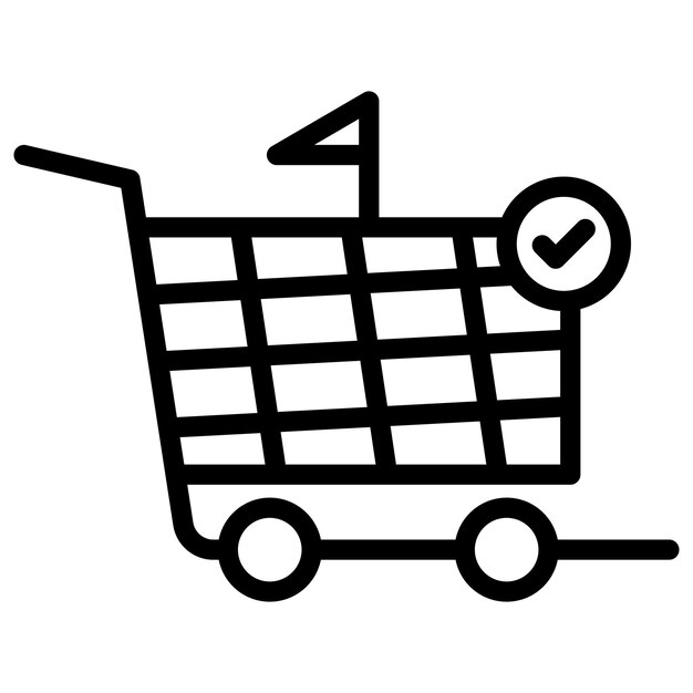 cart completed icon vector image can be used for ecommerce store