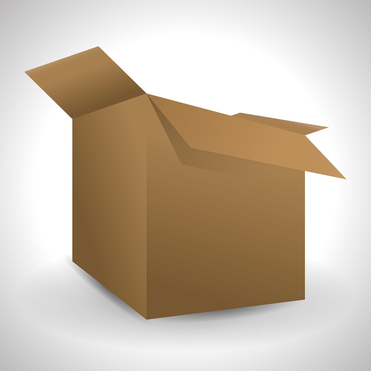 Vektör carton box package open delivery shipping logistic icon