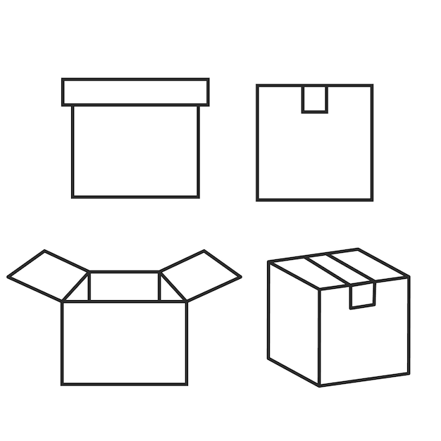 Carton label set Cartons in which goods and materials are packaged for shipment