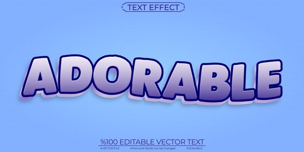 Cartoon Adorable Editable and Scalable Vector Text Effect