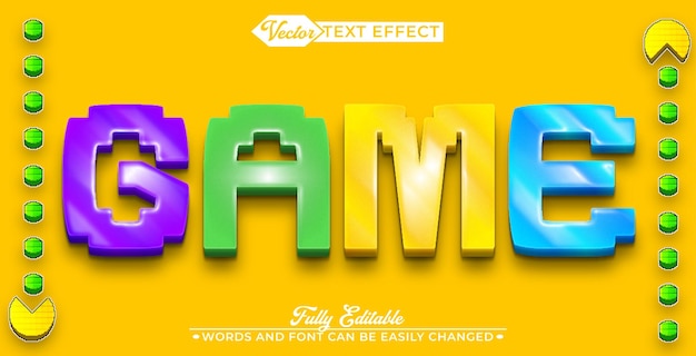 Cartoon Game Over Vector Editable Text Effect Template