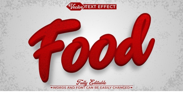 cartoon orange fast food vector editable text effect template