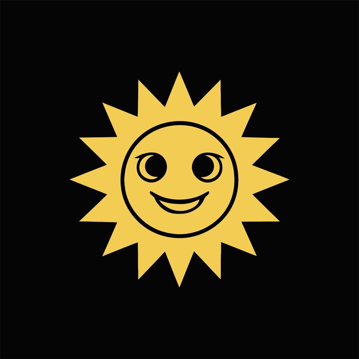 cartoon sun vector icon