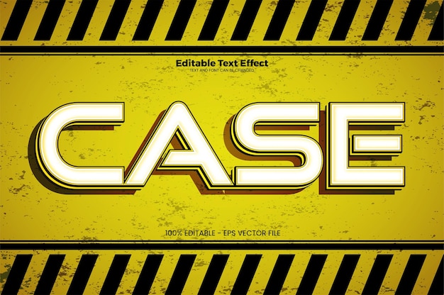 Case editable text effect in modern trend tyle