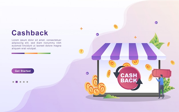 Cash back or money refund concept.
