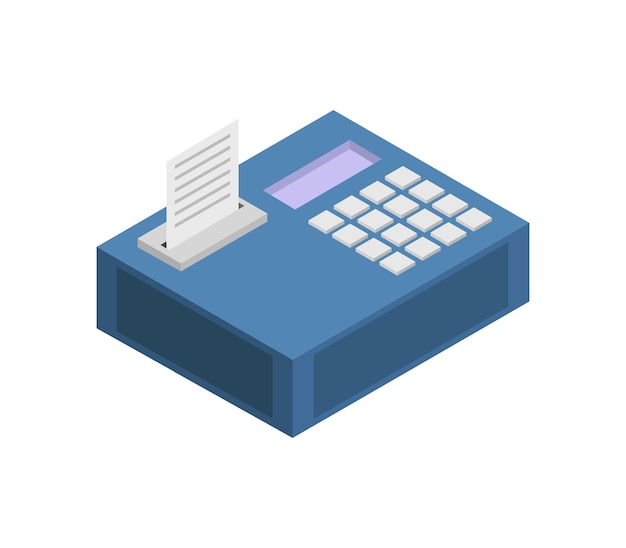 Cash register isometric