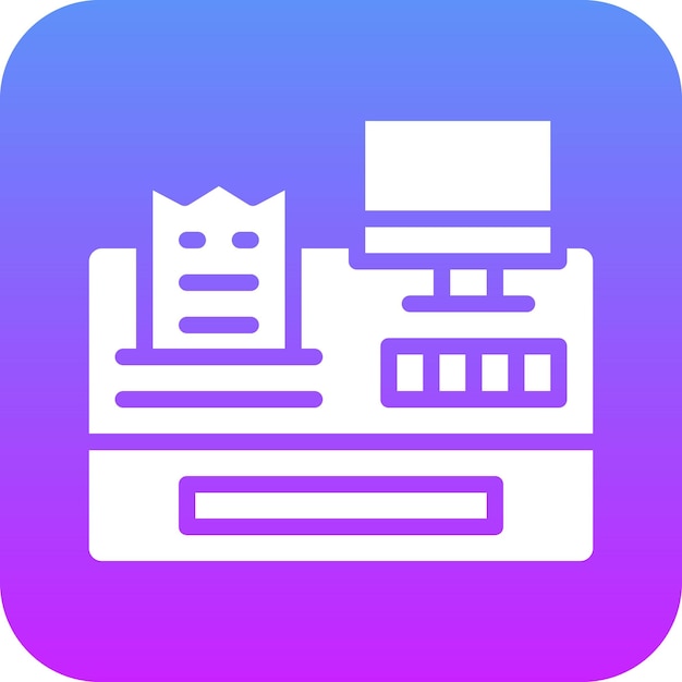 Cash Register vector icon illustration of Mall iconset