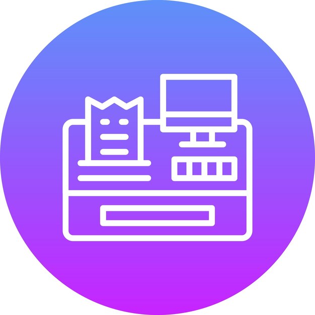 Cash Register vector icon illustration of Mall iconset