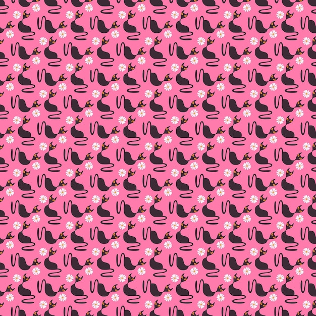 Cat seamless pattern design for babies