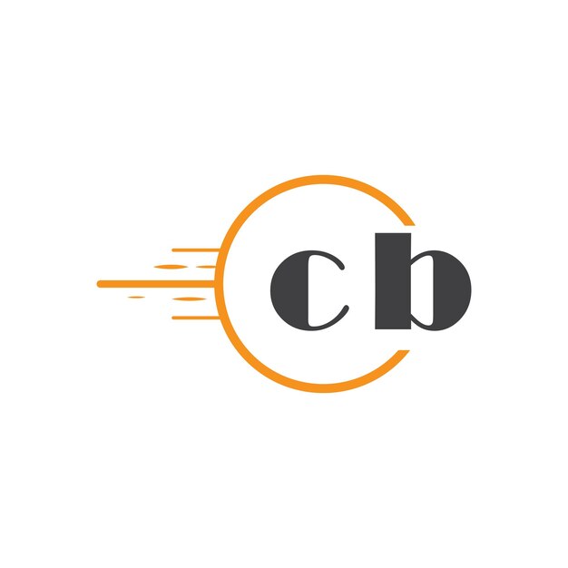 cb initial monogram logo with circle style design