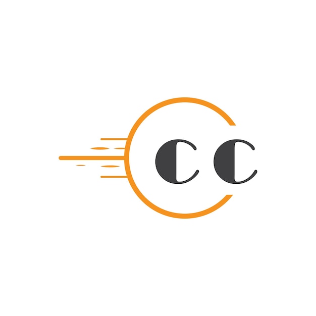 cc initial monogram logo with circle style design