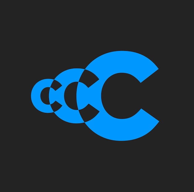ccc comapny name initial letters monogram ccc vector letters icon