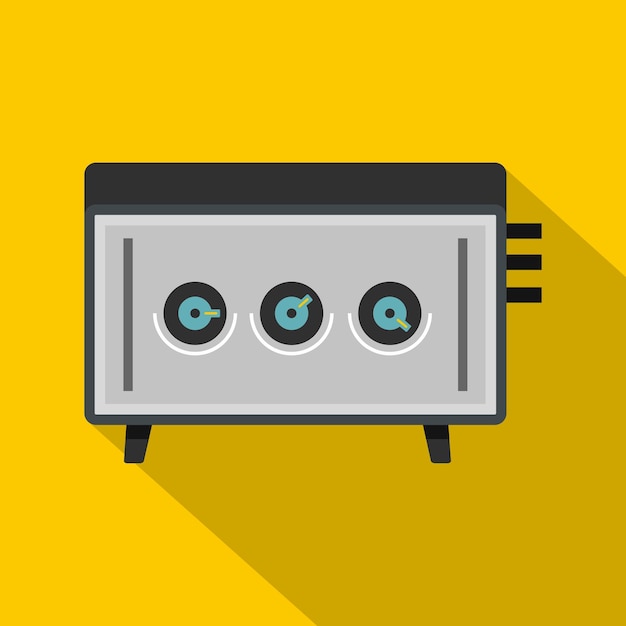 cd player icon flat illustration of cd player vector icon for web isolated on yellow background