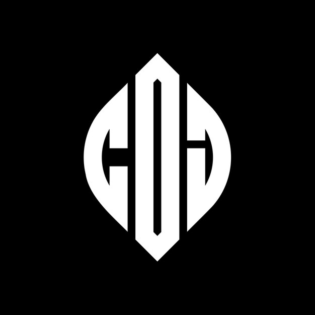 cdj circle letter logo design with circle and ellipse shape cdj ellipse letters with typographic style the three initials form a circle logo cdj circle emblem abstract monogram letter mark vector