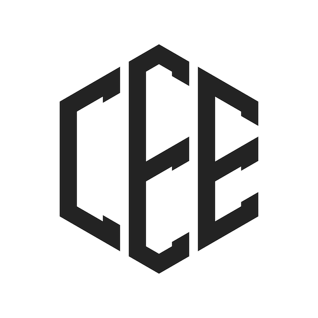 CEE Logo Design Initial Letter CEE Monogram Logo using Hexagon shape