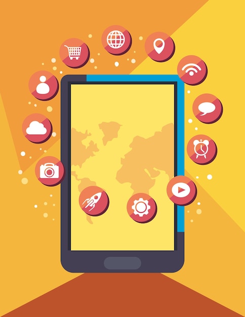 Cellphone with apps