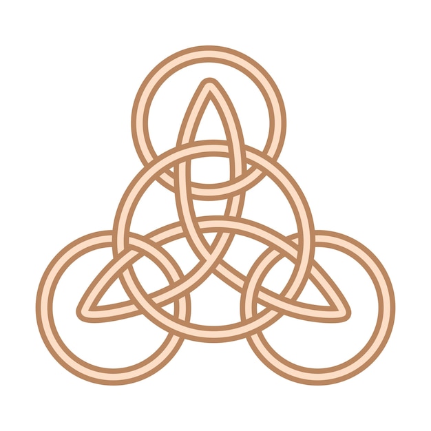 celtic trinity knot pendant beige trendy design with runes
