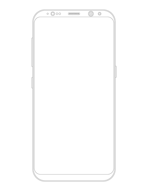 Çerçevesiz kenar ekranlı akıllı telefon.