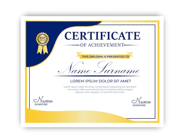 certificate template design in eight options