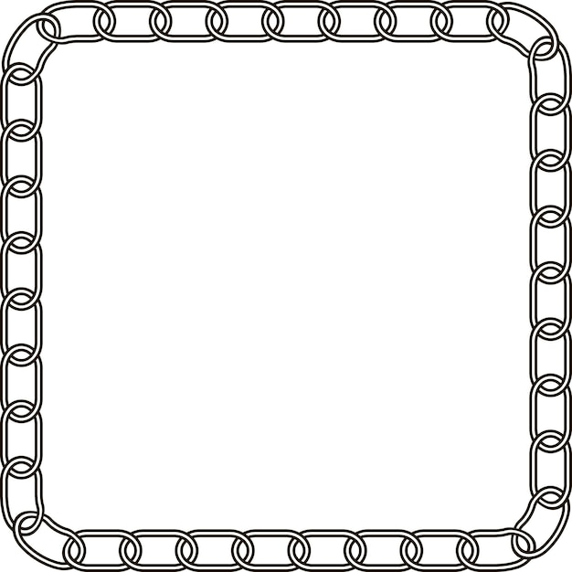 Chain link pattern vector square chain