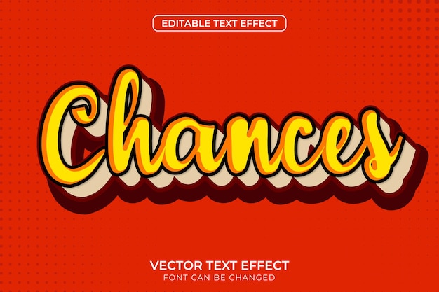 Chances editable Text effect