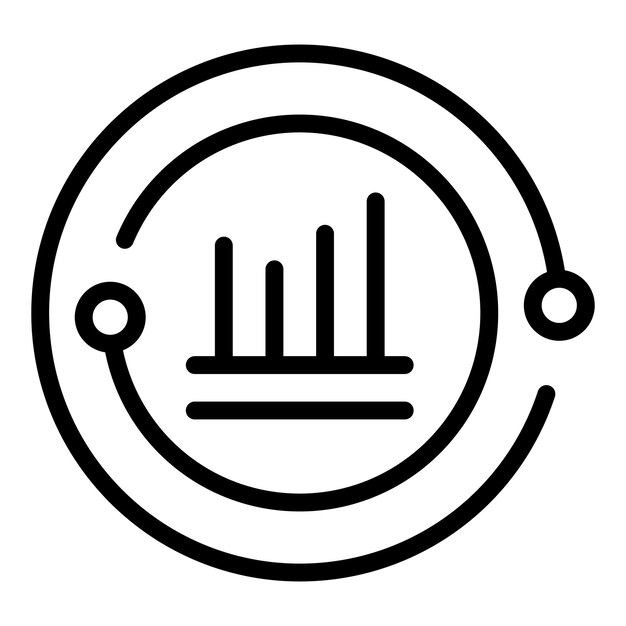 Change data icon outline vector Market report Management report