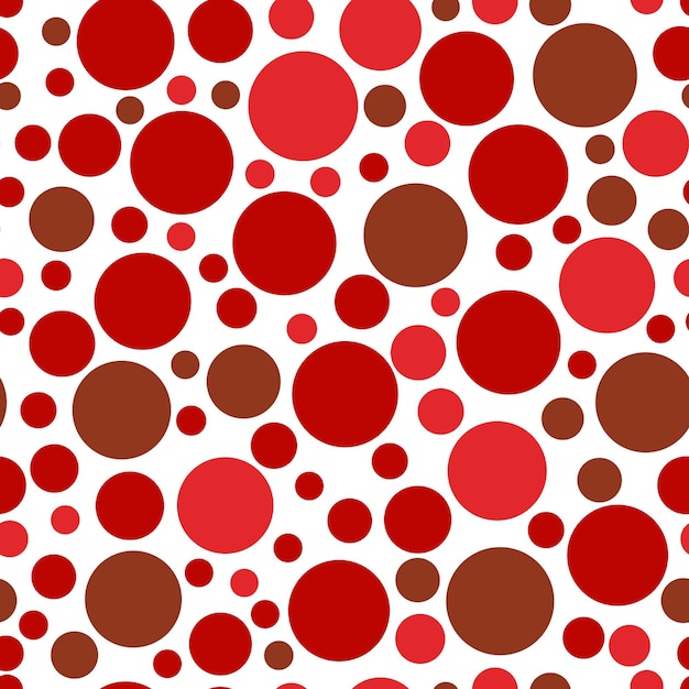 Chaotic circle seamless pattern Vector illustration