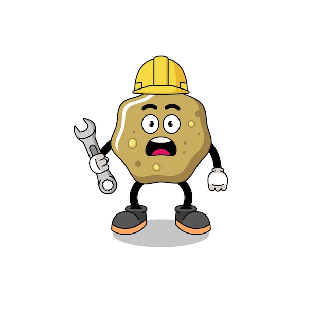Character Illustration of loose stools with 404 error
