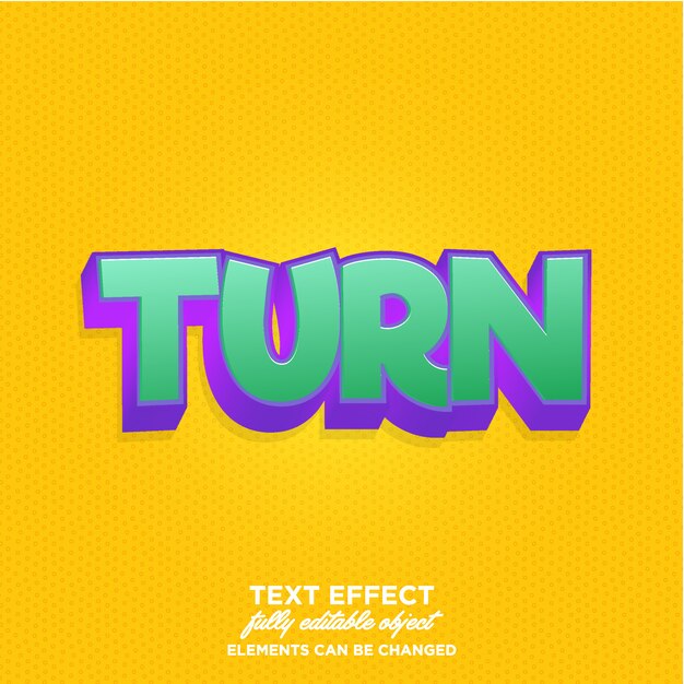 charming 3d cartoon text effects with fun color gradient