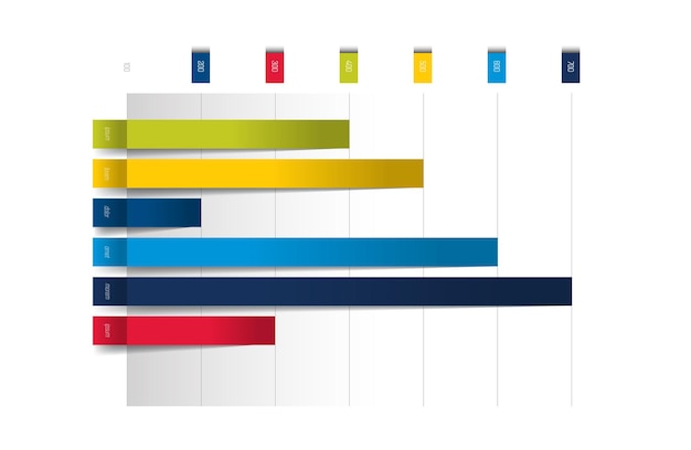 Chart graph scheme Simply color editable Infographics element Vector