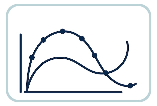 Chart icon Line graph data statistics symbol