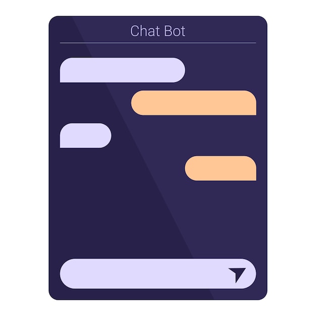 chat bot displaying user interface with chat bubbles
