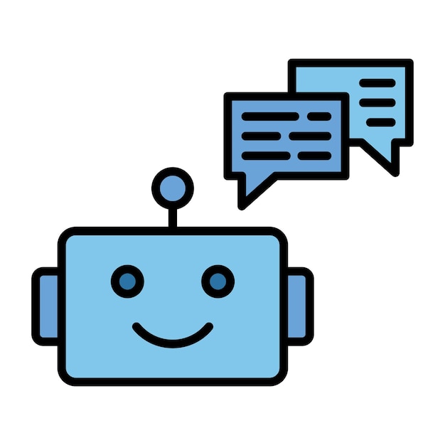 Chat Bot Flat Illustration