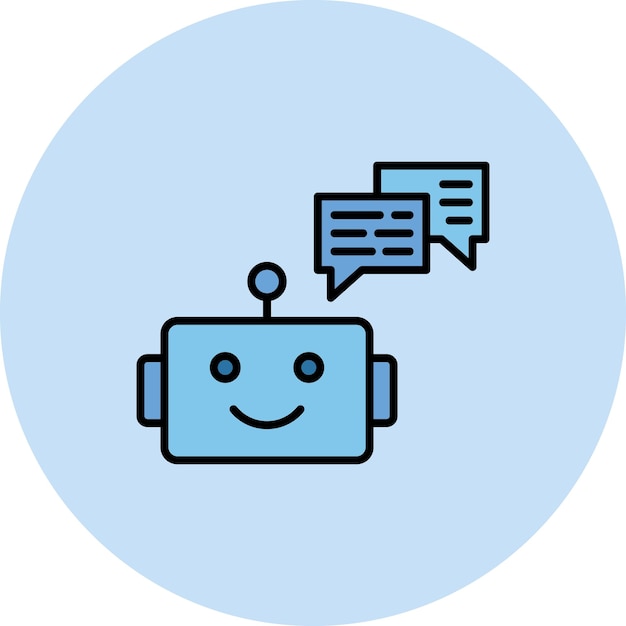 Chat Bot Flat Illustration